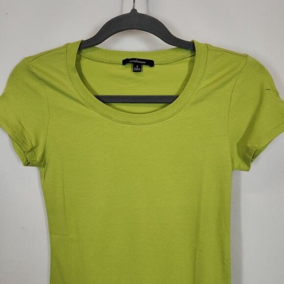 Ambiance Short Sleeve Basic Tee in Lime Green - Size Small - Picture 2 of 5